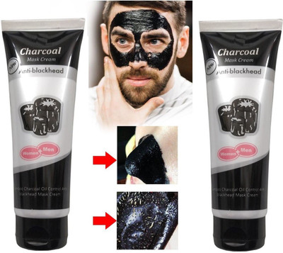 BLUEMERMAID Charcoal Peel Off Face Mask for Acne and Wrinkles PACK OF 2(200 g)