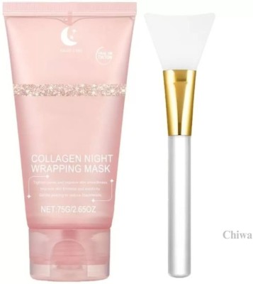 CHIWA Peel Off Collagen Night Mask with Brush for Radiant, Glowing Skin(75 ml)