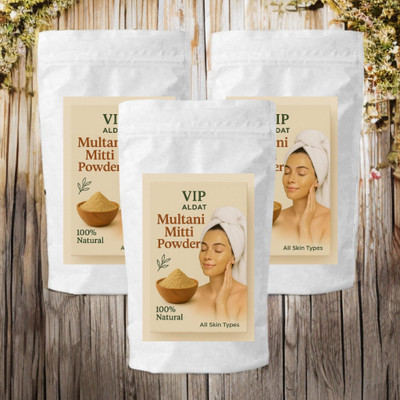 VIP ALDAT Nature Bliss Multani Mitti 3 Pack – Herbal Radiance and Glow Experience(450 g)