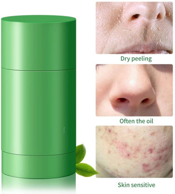 Jiwoo Green Mask Stick For Face, Purifying Clay Stick Mask For Blackheads,Poreless(40 g)