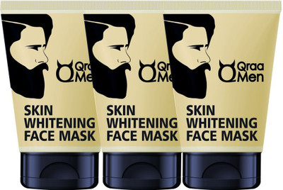 Qraa Vitamin C Skin Whitening Face Mask for Men | With Vitamin E |Pack of 3(300 g)