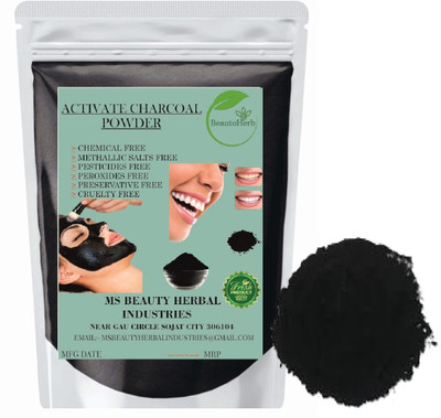 Beautoherb Glow Charcoal Powder for face pack new(400 g)