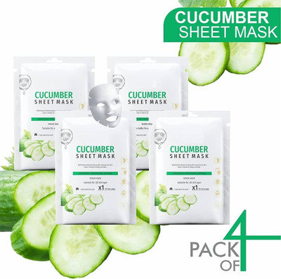 tanvi27 Nourishing Sheet Mask with Cucumber Nourished Deeply Hydrated & Glowing Skin(80 g)