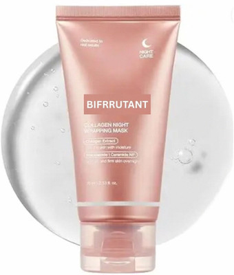 BIFRRUTANT Collagen Night Face Mask for Overnight Skin Repair and Glow(75 ml)