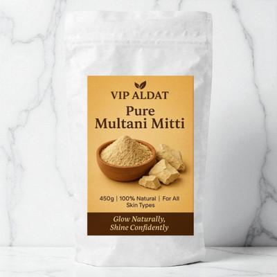 VIP ALDAT Herbal Multani Mitti – Clear Glow & Smooth Skin Powder(450 g)