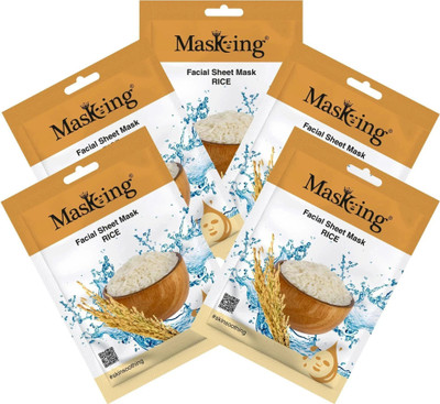 MasKing Beauty Facial Sheet Mask Rice Pack Of 5(100 ml)