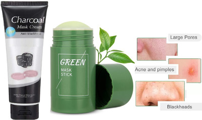Yuency Green Tea Purifying Clay Stick mask & Activated Charcoal Peel Off Face Mask(170 ml)