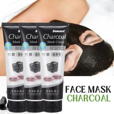 Sonavi Charcoal Peel Off Face Mask for Blackhead Removal & Oil Free Look Face Care(180 ml)