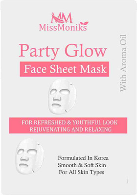 MISSMONIKS Party Glow Face Serum Sheet Mask 25 gm(25 g)