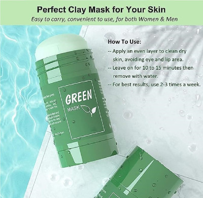 Luipui skin purifying best green tea face mask mud best long lasting(40 g)