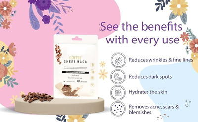 REIMICHI FACE WRINKLE LIFT CREAM, SUNSCREEN AND COFFEE SHEET MASK COMBO(170 g)