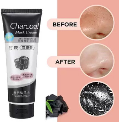 AFARAXIA Activated Charcoal Mask Remove Blackhead Glow Face ke liye Mask (130g)(130 ml)