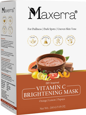 Maxerra Vitamin C Brightening Face Pack 200g for Dark Spots & Glow(200 g)