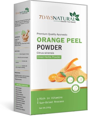 7days natural Natural Orange Peel powder for Glowing Skin & Oil Control | Hair & Hair(200 g)