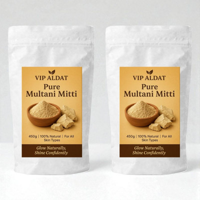 VIP ALDAT Herbal Multani Mitti Face Glow Care (450 g × 2 = 900 g)(900 g)