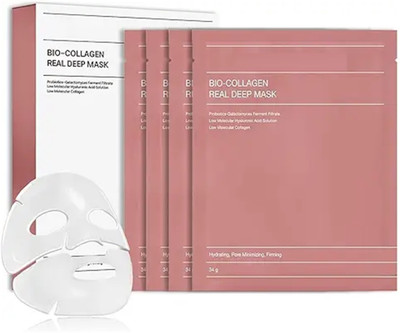 DUMON Bio-Collagen Real Deep Mask, Hydrating Overnight Hydrogel Mask..(34 g)