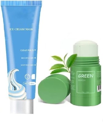 THTC Green Tea Solid Mask Purifying Clay With Ice Cream Mask(140 ml)