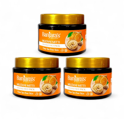 Banjaras Orange & Multani Mitti Face Pack - Pack Of 3 (100g)(300 g)