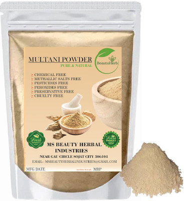 Beautoherb pure Natural Multani mitti Powder for face pack best Quality(100 g)