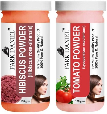 PARK DANIEL Premium Hibiscus Powder & Tomato Powder Combo Pack of 2 Bottles of 100 gm (200 gm )(200 g)