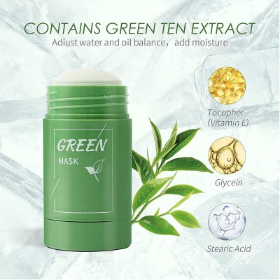 tanvi27 Green Tea Extracts Purifying Clay Mask Anti Acne Cleaning Solid Mask(40 g)