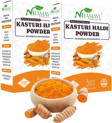 Niramayu Kasturi Haldi Powder for the face & Glowing skin, Manjal, Wild turmeric(200 g)