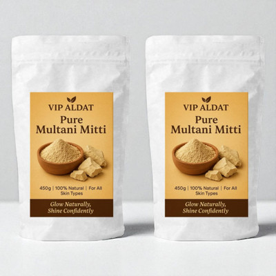 VIP ALDAT Multani Mitti Herbal Balance Natural Glow Shine Pack 2 (2×450g)(900 g)