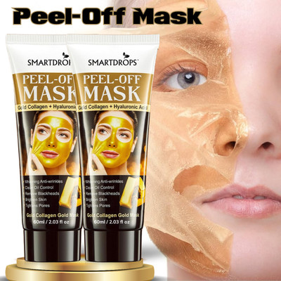 smartdrops Gold Peel Off Face Mask, Removes Blackhead & Whiteheads For Women & Men(120 ml)