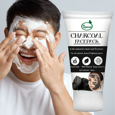 speczo Charcoal Face Pack For Healthy & Hydrated' Refines Skin Tone' Men & Women(200 ml)