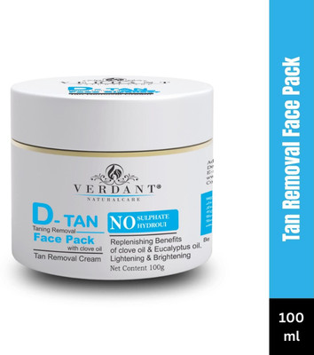 Verdant Natural Care Instant Glow D Tan & Tan Removal Face Pack(100 ml)