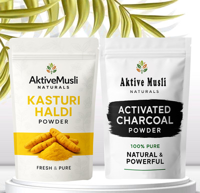 Aktivemusli Multani Mitti & Charcoal powder Ideal for face and Skin Removed dead skin(100 g)