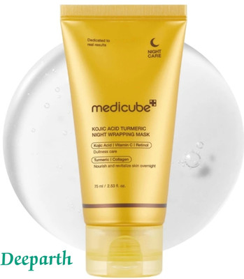 Deeparth Medicube Face Mask – Overnight Peel with Turmeric & Kojic Acid(75 ml)