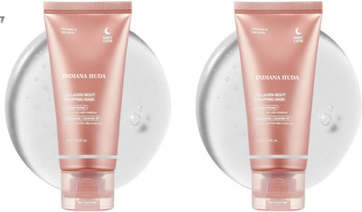 INDIANA HUDA Medcube Night Wrapping Face Mask 75ml x2 with Niacinamide, Ceramide NP(150 ml)