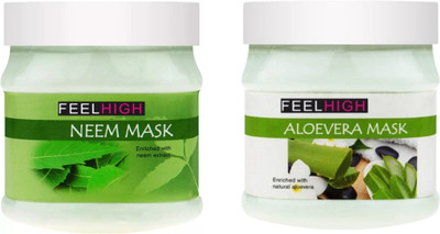 feelhigh Face Neem Mask 500ml And Diamond Mask 500ml(1000 ml)