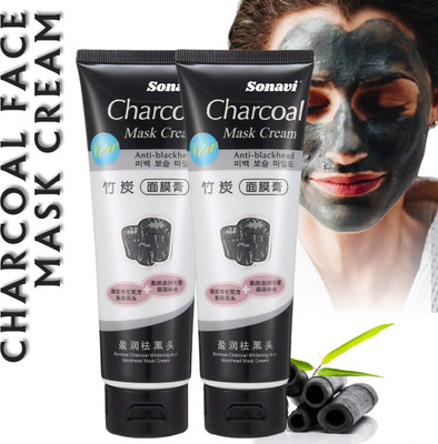 Sonavi Charcoal Peel Off Face Mask, Blackhead & Dead Skin Removal Tightens Pores(120 ml)