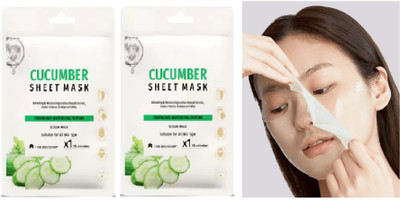 EVERERIN Soft and Healthy Skin cucumber Face Sheet Mask With Serum(40 g)