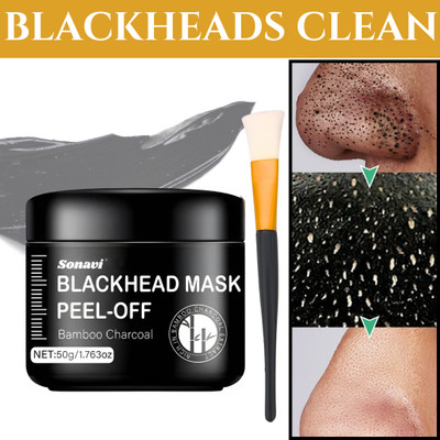 Sonavi Charcoal Blackhead Peel Off Mask For Skin Deep Skin Cleansing & Tan Removal(50 g)