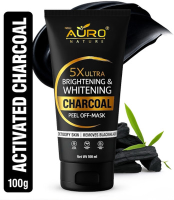 NewAuro Nature 5X Ultra Brightening & Whitening Charcoal Peel Off Mask(100 ml)