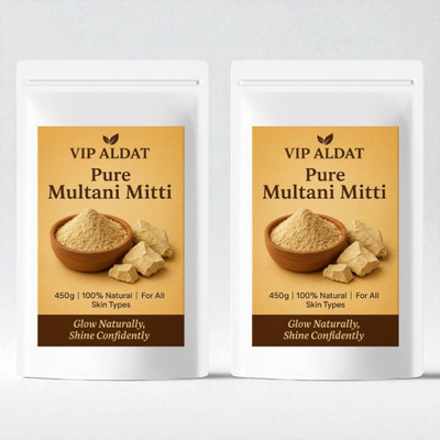 VIP ALDAT Multani Mitti Glow Grand CharmX Herbal Premium Radiant Pack 2 (2×450g)(900 g)