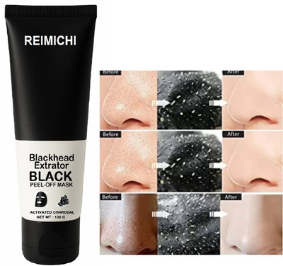 REIMICHI Charcoal Peel Off Mask, Blackhead & Dead Skin Removal for Men & Women(130 g)