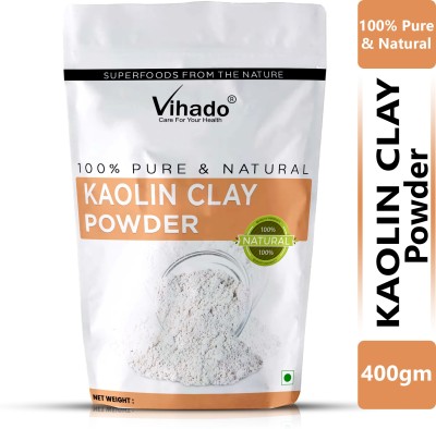 Vihado Kaolin Clay Powder for Face Masks, Acne, Blackheads, Pigmentation of Skin 400g (Pack of 1)(400 g)