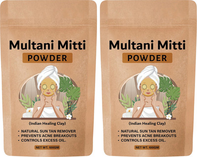 vcn Multani Mitti Powder| Bentonite Clay | Great For Hair, Face, Skin (2 Pcs)(200 g)