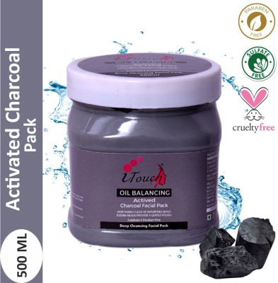 I TOUCH Herbal Activated Charcoal Face Pack | Instant Glow & Clear Skin | 500 ml(500 ml)