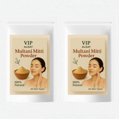 VIP ALDAT Herbal Multani Mitti Glow Radiance Pack for Skin & Hair Care (400g × 2 = 800g)(800 g)