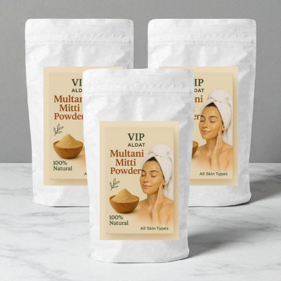 VIP ALDAT Multani Mitti Premium Herbal Glow Brightening Skin Purity Organic Pack(450 g)