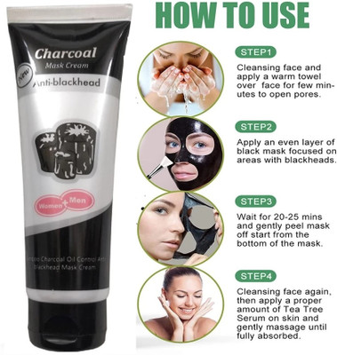 EVERERIN Charcoal Peel off Face Mask Deep cleansing Remove Blackhead(130 g)
