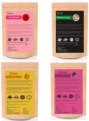 BIndian Rose Multani Mitti Kasturi Haldi Pack Of 04 (50gm Each)(200 g)