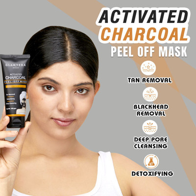 GLAMVEDA Activated Charcoal Peel Off Mask For Tan Removal & Detoxifying(100 g)