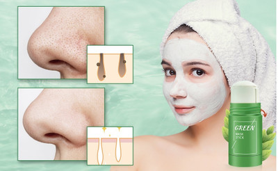 THTC GREEN STICK MASK DETOX MUD CLAY STICK MASK PACK OF 1  Face Shaping Mask