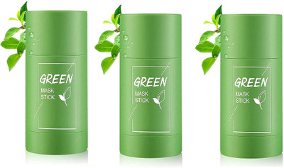 PRIME SHOPPER Green Tea Stick Face Shaping shining Mask |Face Shaping Mask|Vitamin E- Set of 3  Face Shaping Mask